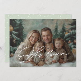 Groene wonderen van zijn liefde kerst Kaart