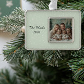 Groene wonderen van zijn liefde kerstversiering verzilverd omlijst ornament