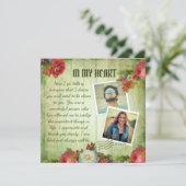 Groene Wooden Floral Romantic Love Letter (Staand voorkant)
