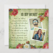 Groene Wooden Floral Romantic Love Letter (Voorkant)