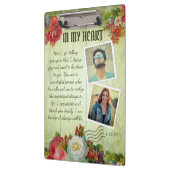 Groene Wooden Floral Romantic Love Letter Klembord (Links)
