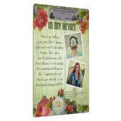 Groene Wooden Floral Romantic Love Letter Klembord (Rechts)