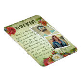 Groene Wooden Floral Romantic Love Letter Magneet (Rechterzijde)