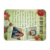 Groene Wooden Floral Romantic Love Letter Magneet (Horizontaal)