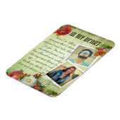 Groene Wooden Floral Romantic Love Letter Magneet (Linkerzijde)
