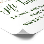 Groene Woodland Table Sign - Cadeaubord 8x10 Poster (Hoek)