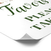 Groene Woodland Table Sign - Favors Sign 8x10 Poster (Hoek)