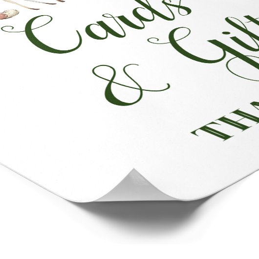 Groene Woodland Table Sign - Kaarten en Gifts 8x10 Poster (Hoek)