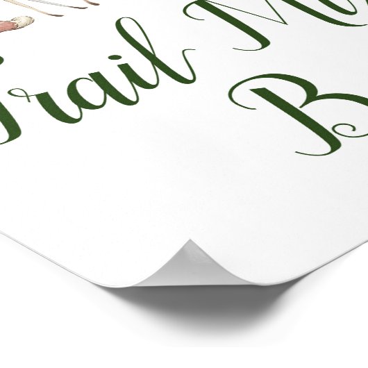 Groene Woodland Table Sign - Trail Mix Bar 8x10 Poster (Hoek)