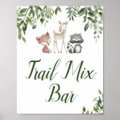 Groene Woodland Table Sign - Trail Mix Bar 8x10 Poster (Voorkant)