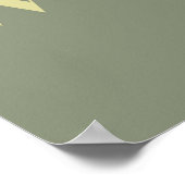 Groene Woodpeckervogelvintage Poster (Hoek)