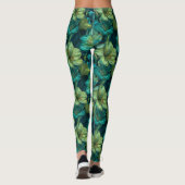 Groene Workout Amaryllis Esthetische Moederdag Ges Leggings (Achterkant)