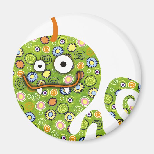 Groene wormmagneet magneet (Voorkant)