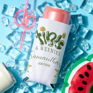 Groene worstjes & Tinis Grappige Martini Verjaarda Seltzer Blikjeskoeler