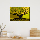 Groene wortels poster (Keuken)