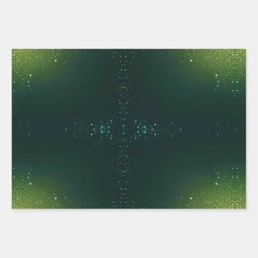 Groene wrap met Sprinkles Inpakpapier Vel (Voorkant 3)