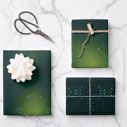 Groene wrap met Sprinkles Inpakpapier Vel (Voorkant)