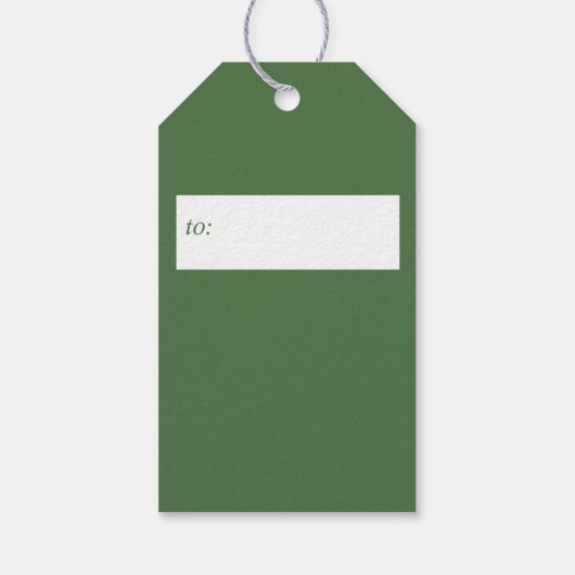 Groene Wreate Monogram Gift Labels Cadeaulabel (Achterkant)