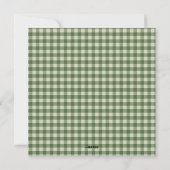 Groene Wreater Custom Text Holiday Photo Square Ka Feestdagenkaart (Achterkant)