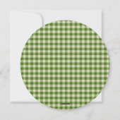 Groene Wreater Custom Text Photo Circle Feestdagenkaart (Achterkant)