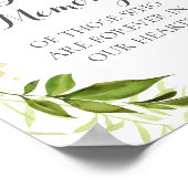Groene Wreater in Loving Memory Sign Poster, Robuu Poster (Hoek)