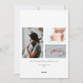 Groene Wreath Minimalist Photo Holiday Kaart (Achterkant)