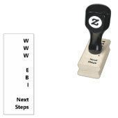 Groene WWWW EBI Volgende stappen leslokaal leraar Rubberstempel (Gestempeld)