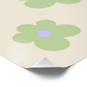Groene Y2K Bold Wildflower Levendige Spring Art Perfect Poster (Hoek)