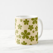 Groene Y2K Wildflower Bold Retro Spring Kitchen Koffiemok (Voorkant rechts)