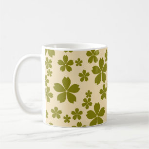 Groene Y2K Wildflower Bold Retro Spring Kitchen Koffiemok