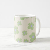 Groene Y2K Wildflower Bold Retro Spring Kitchen Koffiemok (Voorkant rechts)