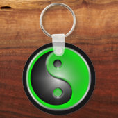 groene yin en yang sleutelhanger (Voorkant)