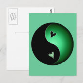 groene yin yang briefkaart (Voorkant / Achterkant)