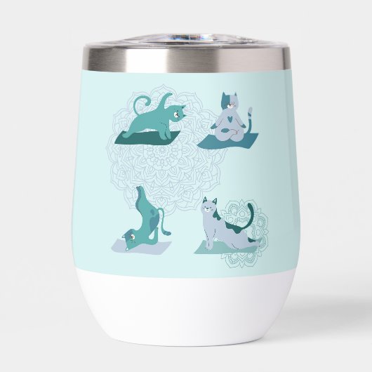 Groene Yoga Katten (Voorkant)