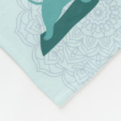 Groene Yoga Katten Fleece Deken (Hoek)