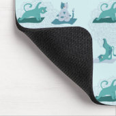 Groene Yoga Katten Muismat (Hoek)