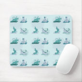 Groene Yoga Katten Muismat (Met muis)