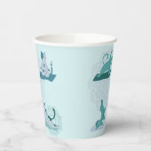 Groene Yoga Katten Papieren Bekers (Links)