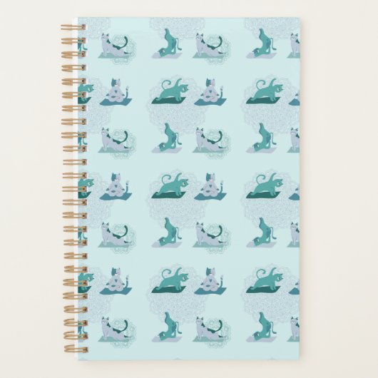 Groene Yoga Katten Planner (Voorkant)