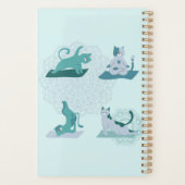 Groene Yoga Katten Planner (Achterkant)