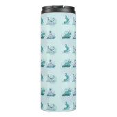 Groene Yoga Katten Thermosbeker (Achterkant)