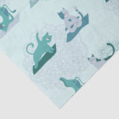 Groene Yoga Katten Tissuepapier (Detail)