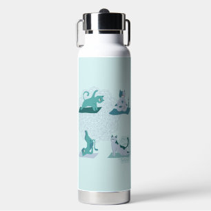 Groene Yoga Katten Waterfles