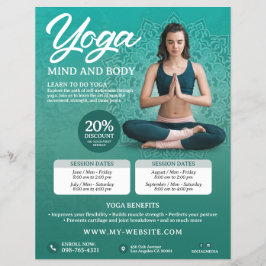 Groene Yoga Klasse Flyer