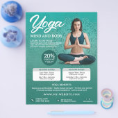 Groene Yoga Klasse Flyer (Enkel)