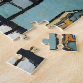 Groene Zaal, met telefoon Matisse Stijl Legpuzzel (Zijkant)