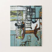 Groene Zaal, met telefoon Matisse Stijl Legpuzzel (Verticaal)