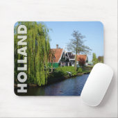  Groene Zaanse Schans Nederlands Timber Houses Muismat (Met muis)