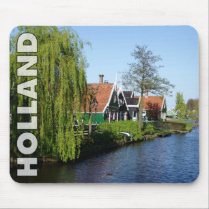 Groene Zaanse Schans Nederlands Timber Houses Muismat