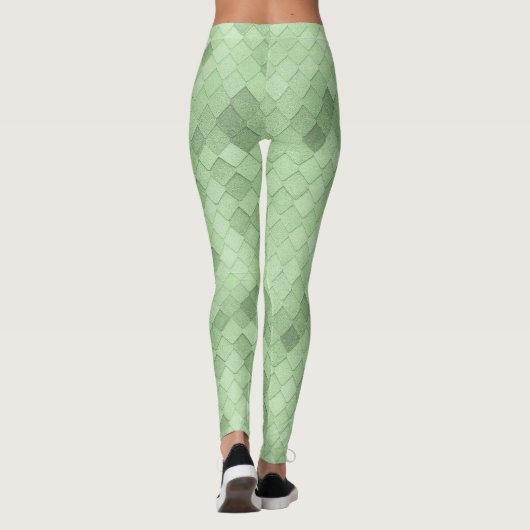 Groene zachte kleurrijke Leggings (Achterkant)